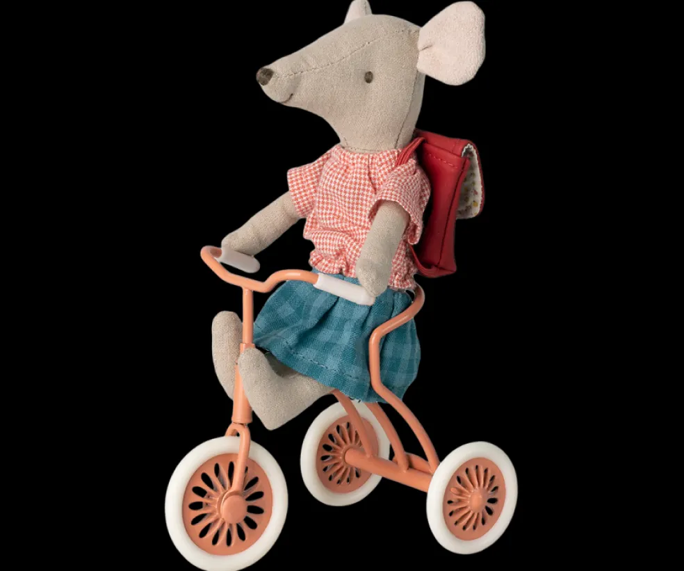 Maileg Dreirad Maus Große Schwester Rot 13 cm