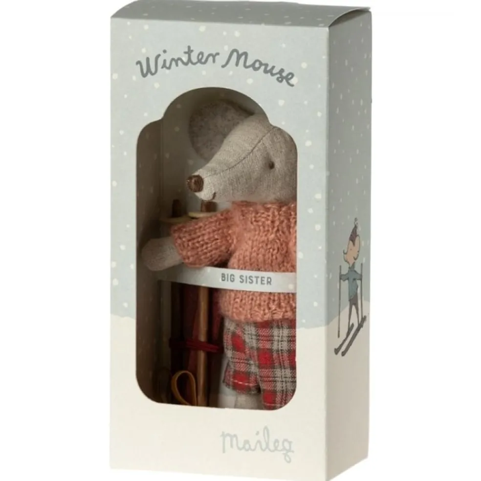 Maileg Winter Maus Große Schwester Ski Set 13 cm