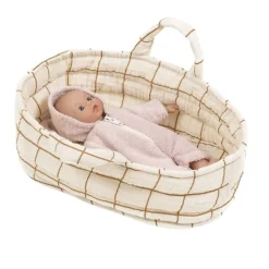 Minikane Puppen-Tragekorb Beige 17 cm