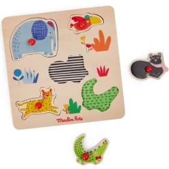 Moulin Roty Speelgoed Greifpuzzle Holz Les Toupitis 5 st.