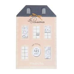 Moulin Roty Speelgoed Mallbuch mit Stickern Les Parisiennes