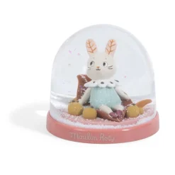 Moulin Roty Speelgoed Schneekugel Kaninchen Rosa Après la pluie