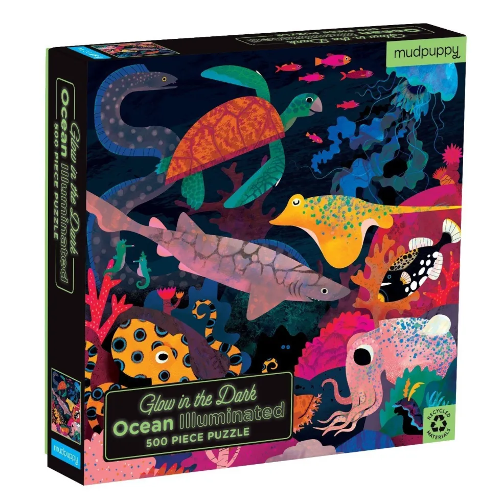 Mudpuppy Glow in the dark Puzzle Ozean 500-Teile