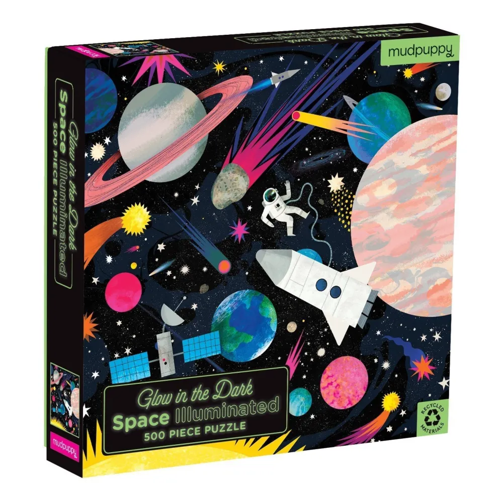 Mudpuppy Glow in the dark Puzzle Raumfahrt 500-Teile