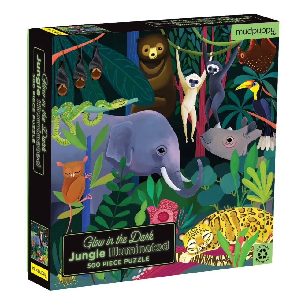 Mudpuppy Glow in the dark Puzzle Jungle 500 Teile