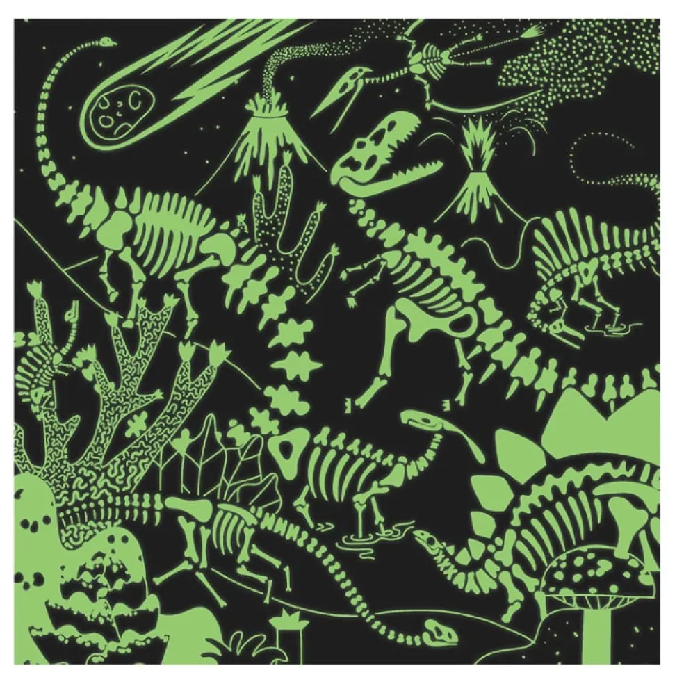 Mudpuppy Glow in the dark Puzzle Dinosaurier 500-Teile