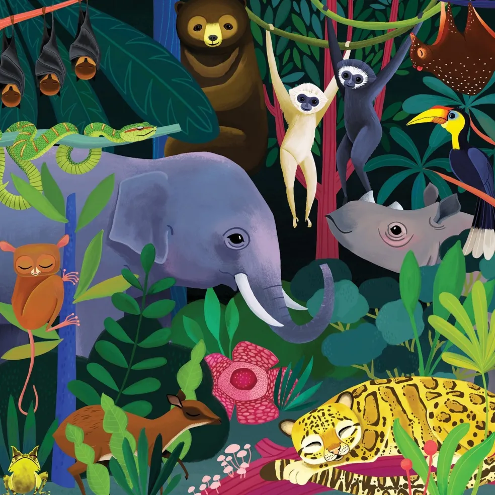 Mudpuppy Glow in the dark Puzzle Jungle 500 Teile