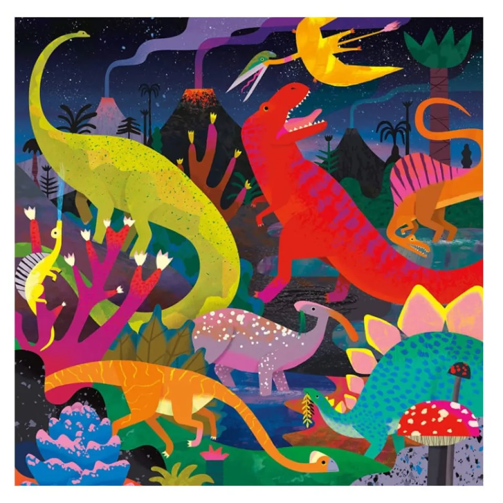 Mudpuppy Glow in the dark Puzzle Dinosaurier 500-Teile