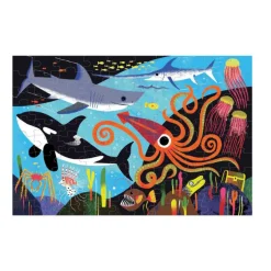 Mudpuppy Glow in the dark Puzzle Meeresräuber 100-teilig