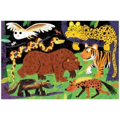 Mudpuppy Glow in the dark Puzzle Raubtiere 100-teilig
