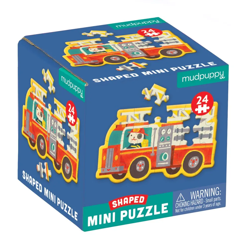 Mudpuppy Mini-Puzzle Feuerwehrauto 24 Teile.