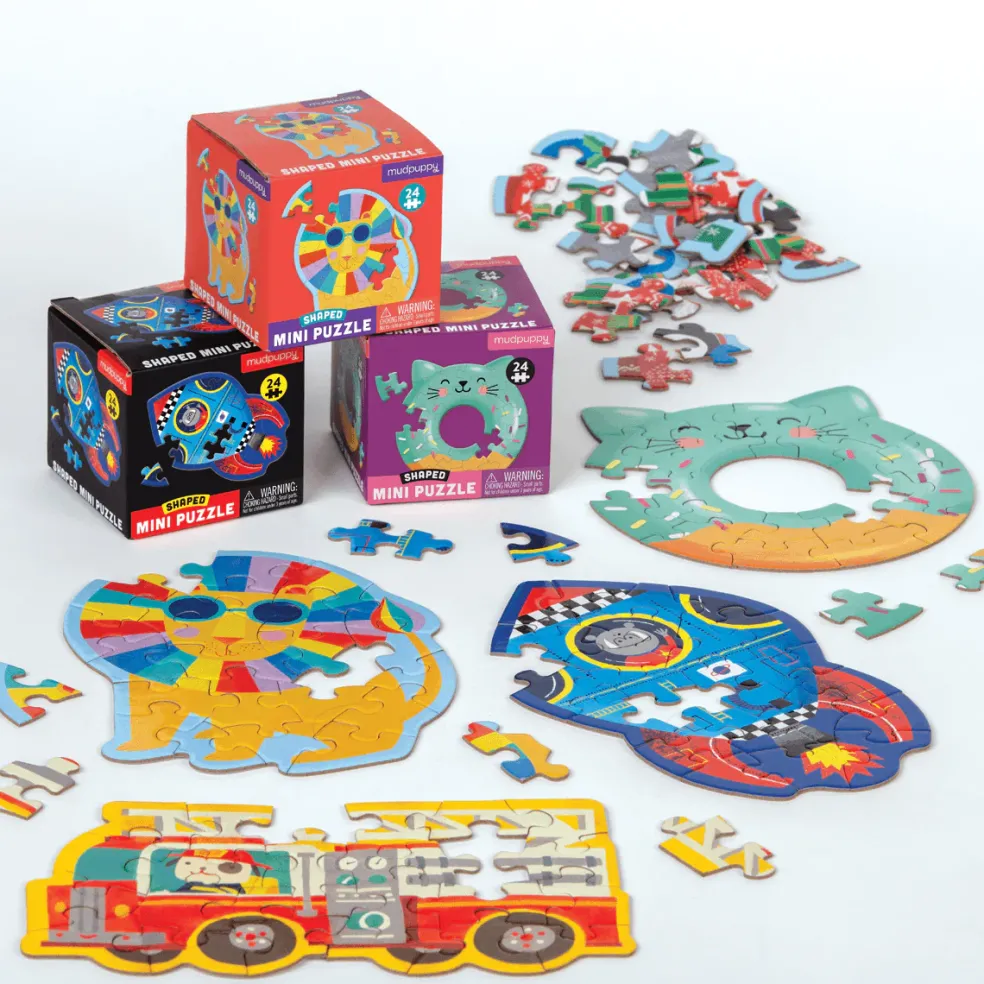 Mudpuppy Mini-Puzzle Feuerwehrauto 24 Teile.