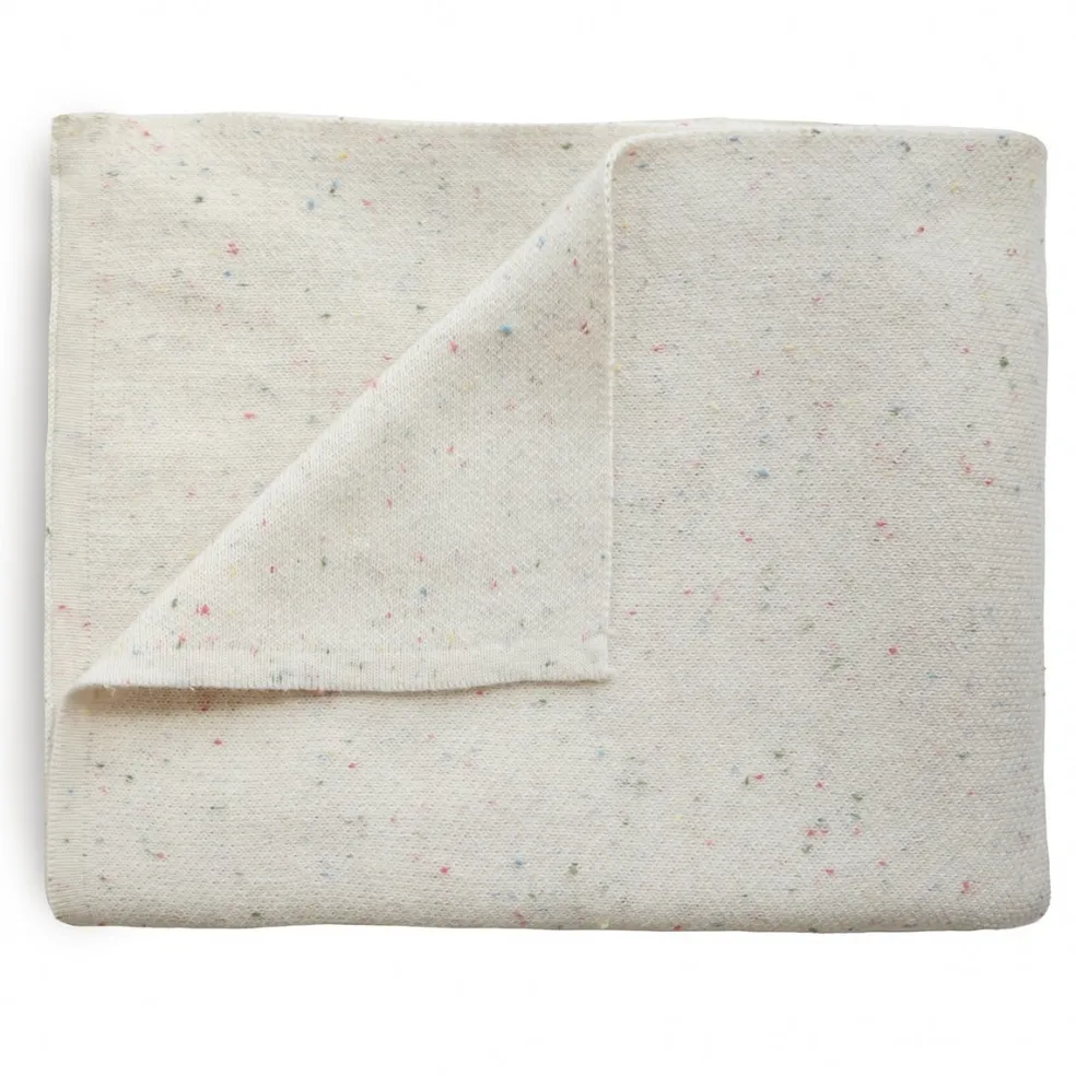 Mushie Babydecke Confetti Ivory 80 x 100 cm