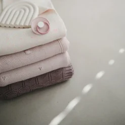 Mushie Babydecke Dots Blush 80 x 100 cm