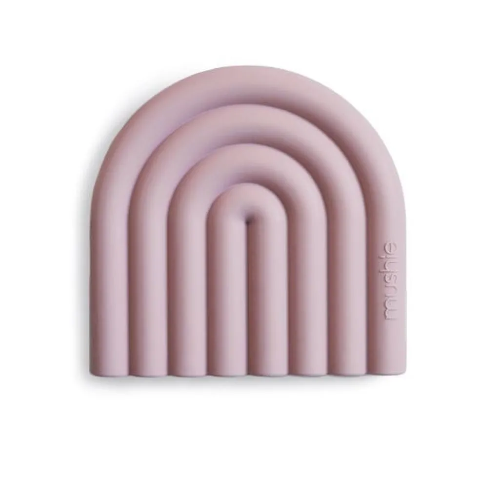 Mushie Beißring Regenbogen Mauve Lila