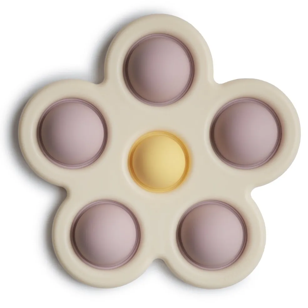 Mushie Blume Press Toy Lilac