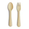 Mushie Kinderbesteck Gabel & Löffel Pale Daffodil Gelb