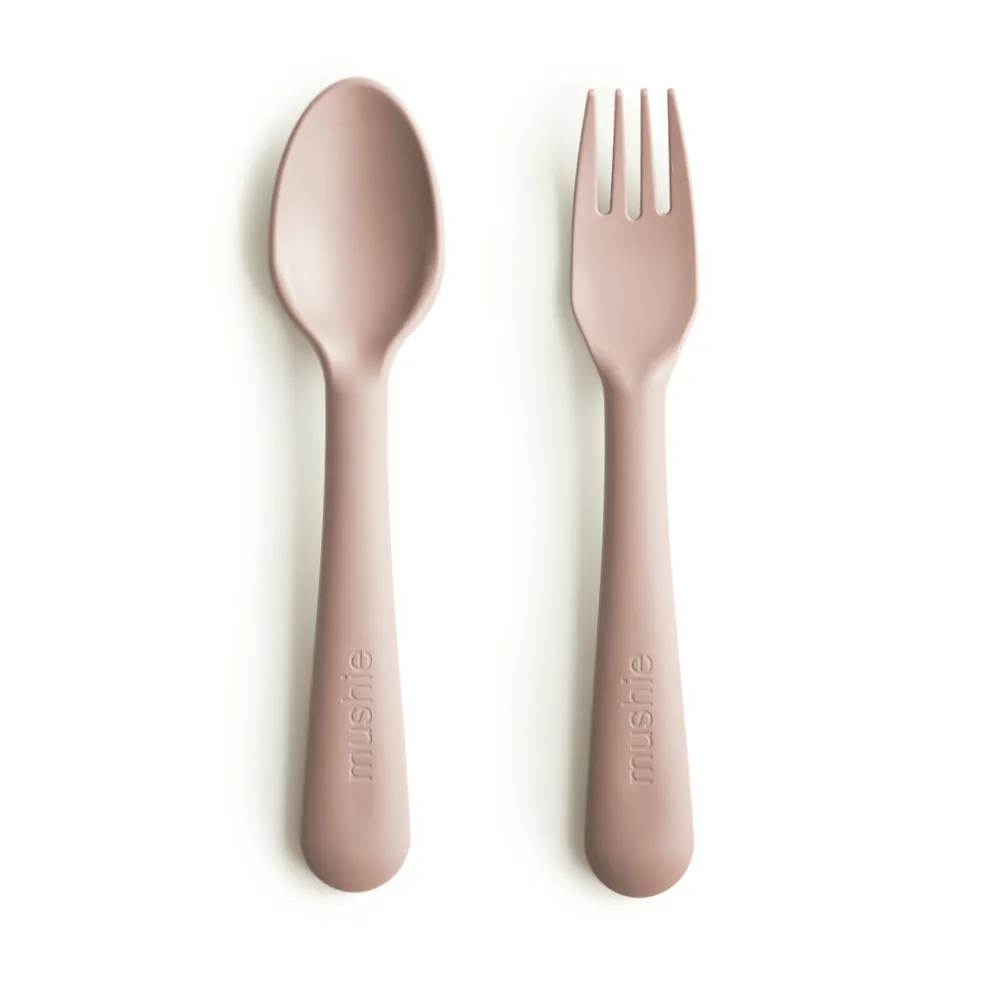 Mushie Kinderbesteck Gabel & Löffel Blush