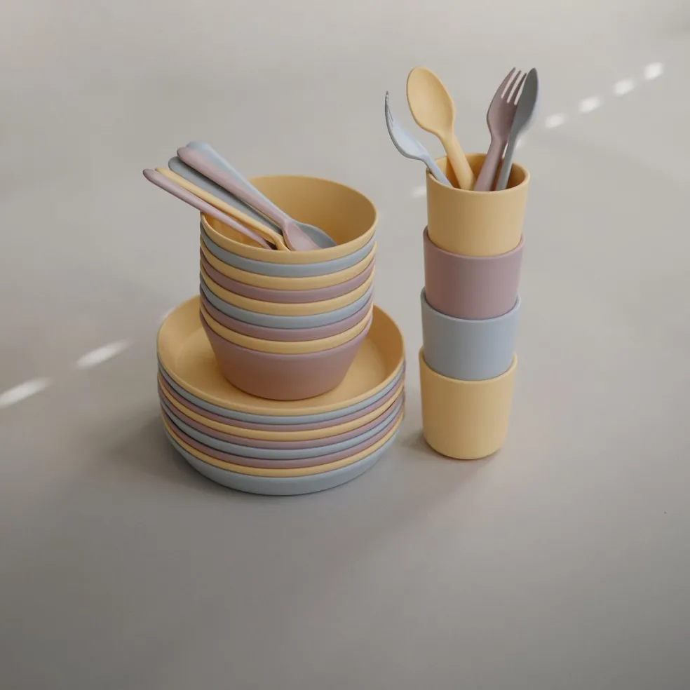 Mushie Kinderbesteck Gabel & Löffel Kinderbesteck Soft Lilac