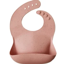 Mushie Silikon Lätzchen Terrazzo Peach