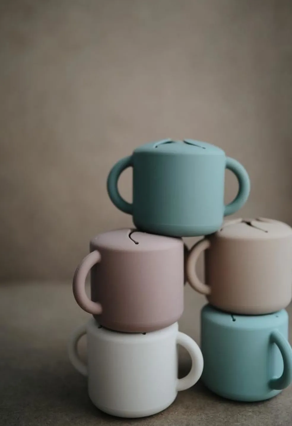 Mushie Snack Cup Blush Hellrosa