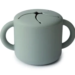 Mushie Snack Cup Cambridge Blue Grau-Grün