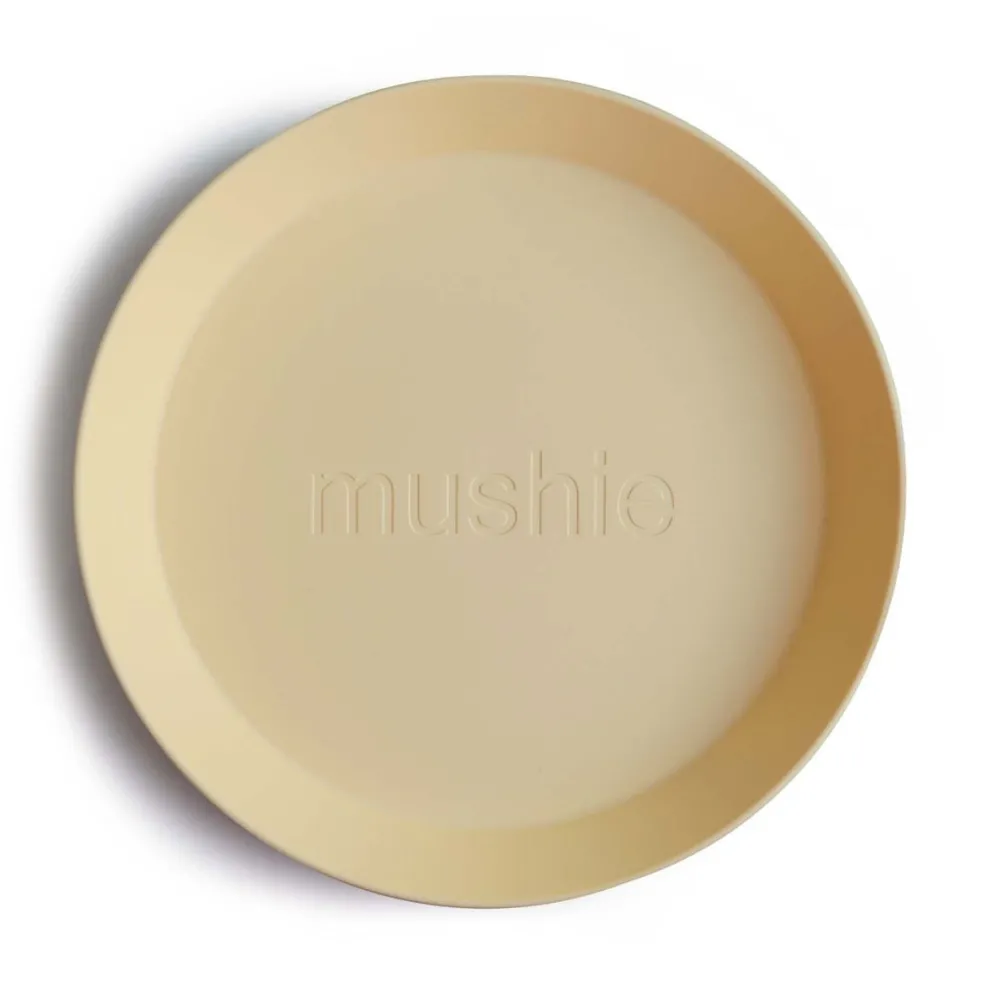 Mushie Teller Pale Daffodil Gelb 2-Teilig
