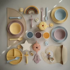 Mushie Teller Powder Blue 2-Teilig