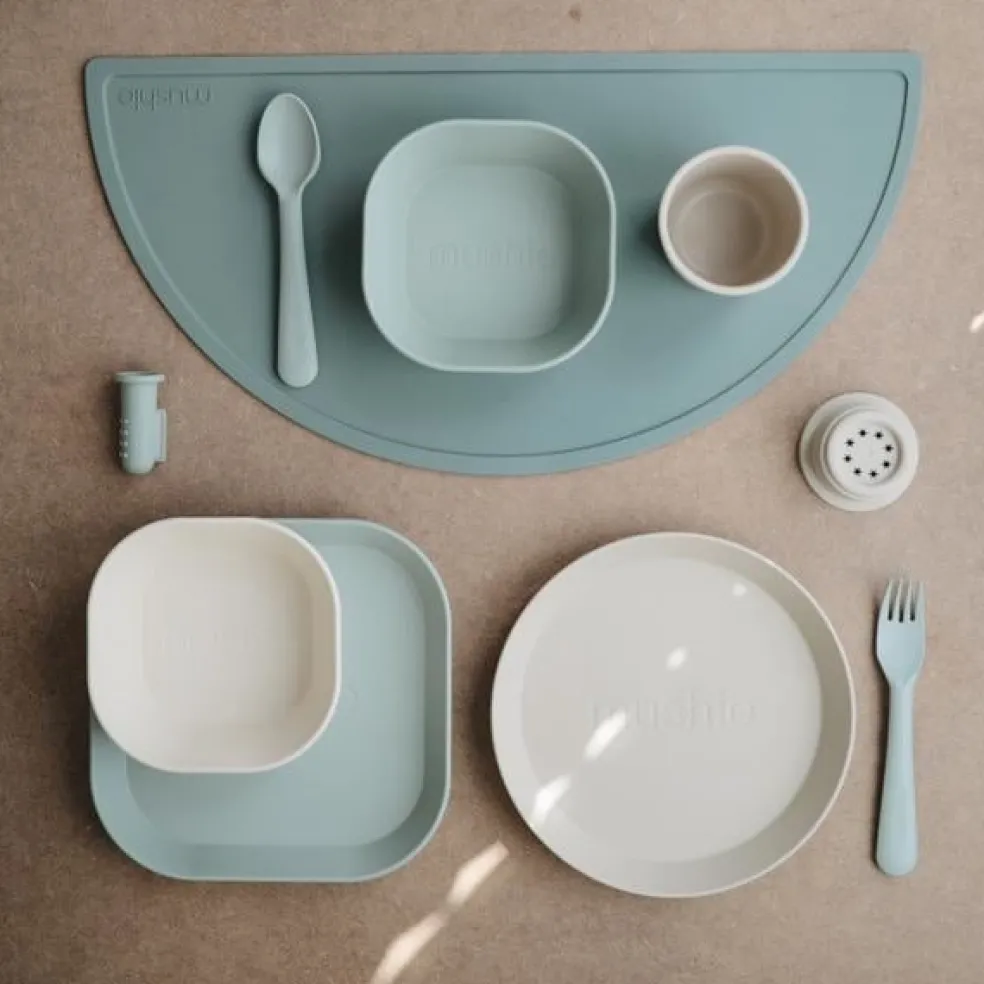 Mushie Tischset Cambridge Blue Silikon