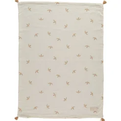 Nobodinoz Babydecke Treasure Haiku Birds Beige 100 x 70 cm