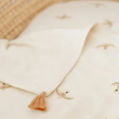 Nobodinoz Babydecke Treasure Haiku Birds Beige 100 x 70 cm