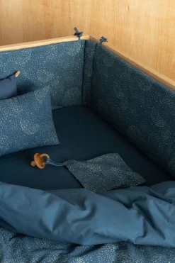 Nobodinoz Bettnestchen Gold Bubble Night Blue Blau
