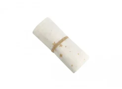 Nobodinoz Mulltuch Gold Stella White 70 x 70 cm