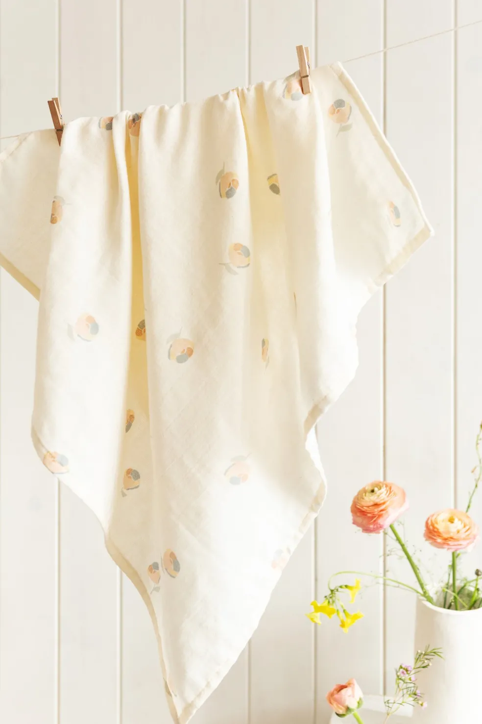 Nobodinoz Mullwindel-Set Blossom 3er-Pack 70 x 70 cm