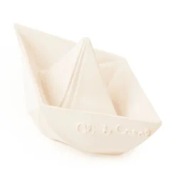 Oli & Carol Origami Boot Weiß Bad und Beißspielzeug