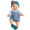 Paola Reina Puppe Gordi Blanca Mädchen Blau Anzug 34 cm