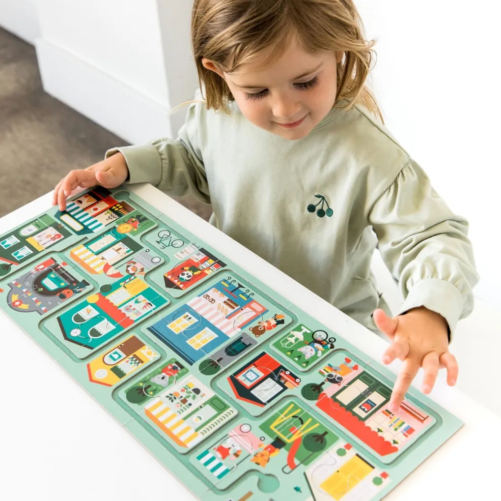 Petit Collage Puzzle Follow & Spot Stadt