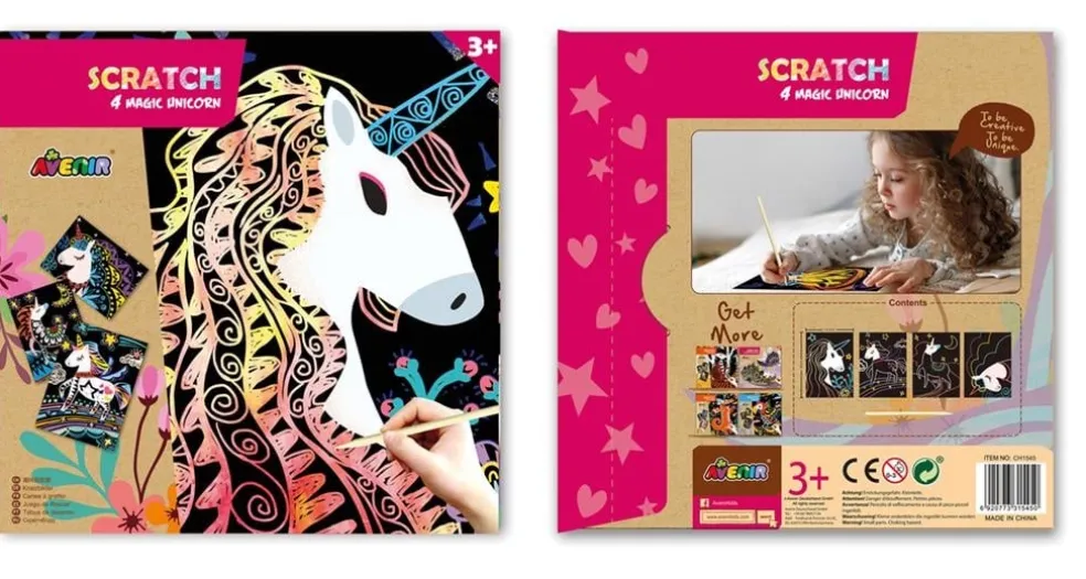 Scratch Creatief Speelgoed Kratzbilder Unicorns