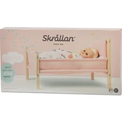 Skrallan Holz Puppenbett Rosa