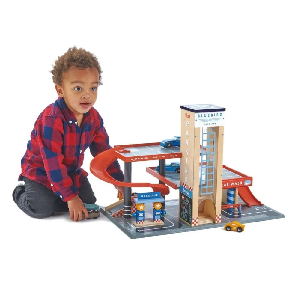 Tender Leaf Toys Holz Garage mit Werkstatt