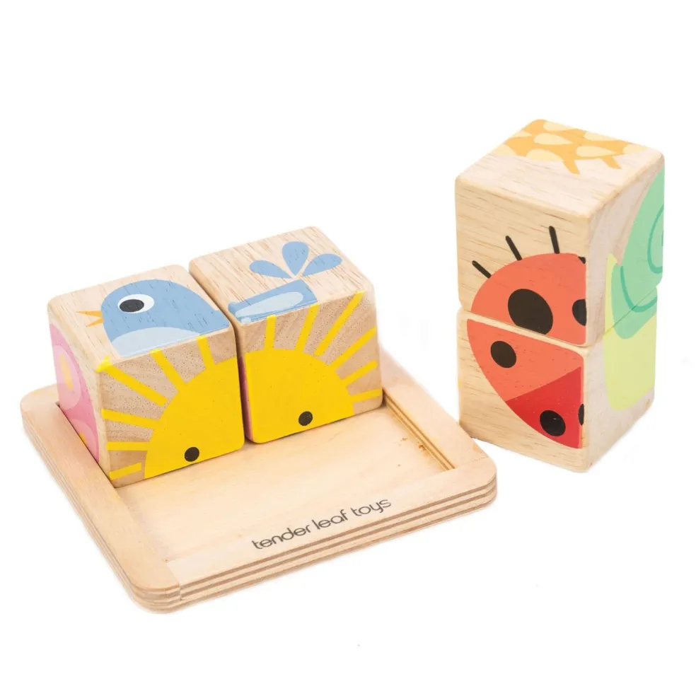 Tender Leaf Toys Würfelpuzzle Holz