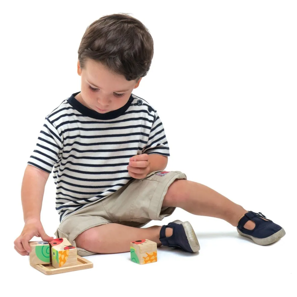 Tender Leaf Toys Würfelpuzzle Holz