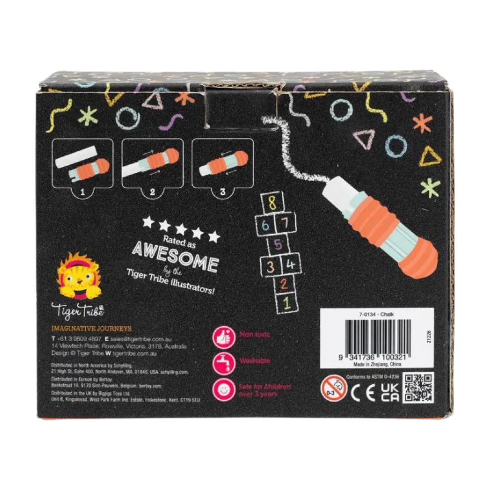 Tiger Tribe Straßenmalkreiden mit Halter 10 Stk.