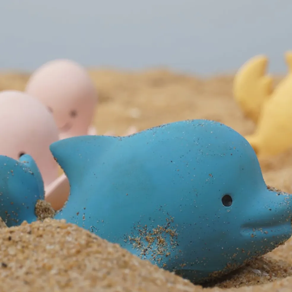 Tikiri Delphin Badspielzeug und Rassel Blau