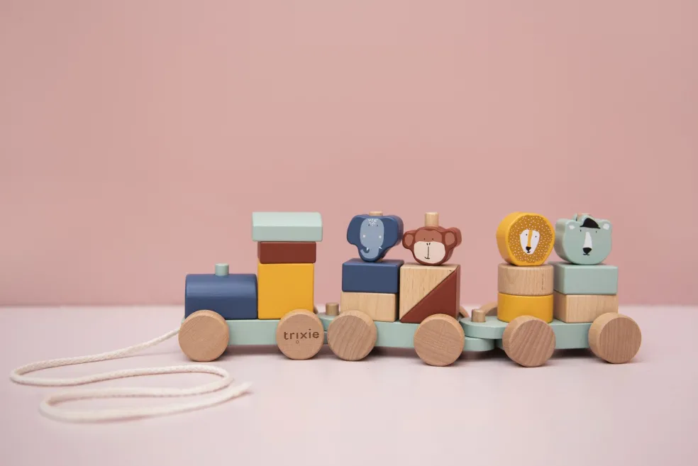 Trixie Baby & Kids Holzeisenbahn mit Tieren