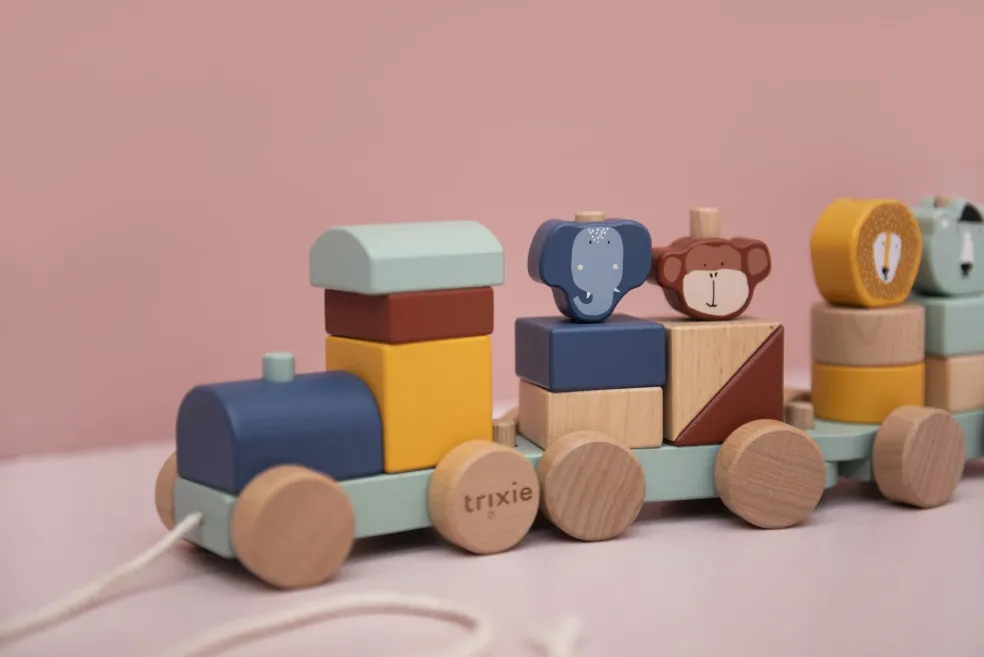 Trixie Baby & Kids Holzeisenbahn mit Tieren