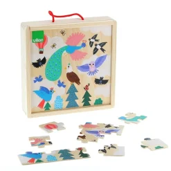 Vilac 3 Holzpuzzles Land Meer Luft 16 Teile
