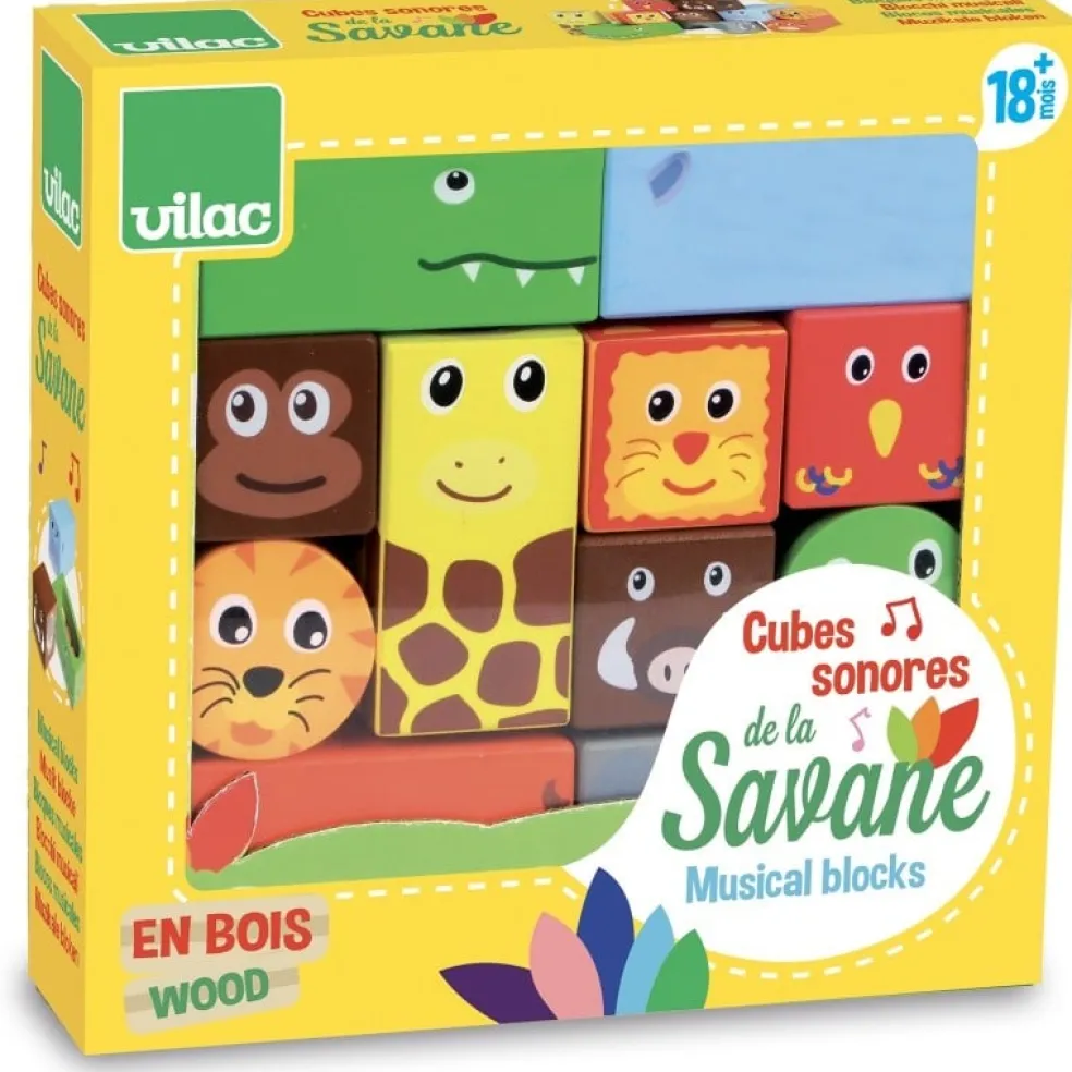 Vilac Musikalische Blöcke Savanne Holz 2101