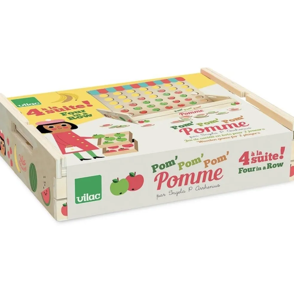 Vilac Vier gewinnt Holz Äpfel 7608
