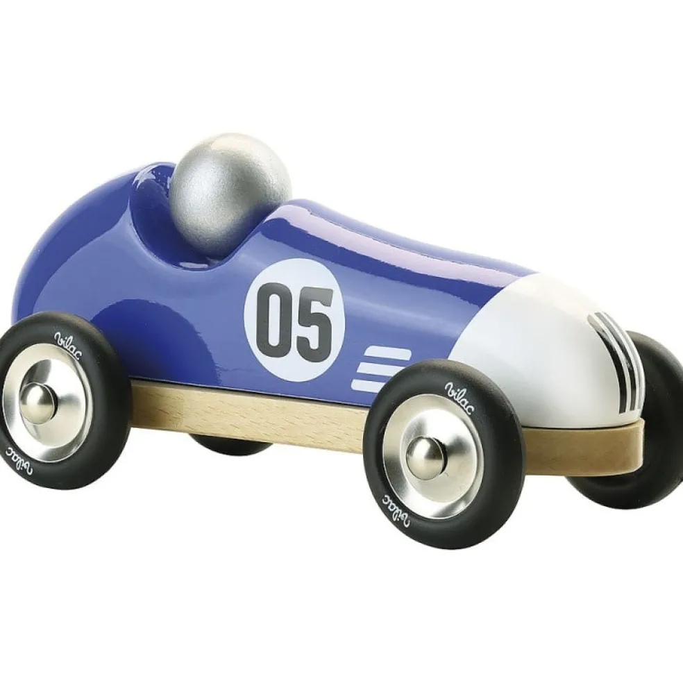 Vilac Vintage Rennwagen Holz Blau Large 2335B